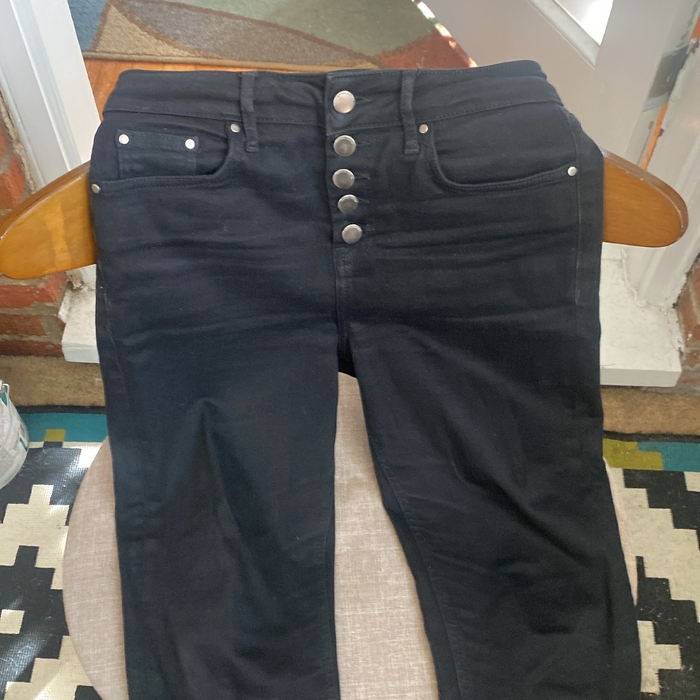 Boden black button fly skinny us 4P